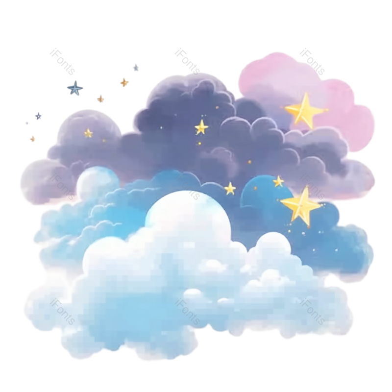 元素图片,卡通元素,天空PNG,可爱星星免抠素材